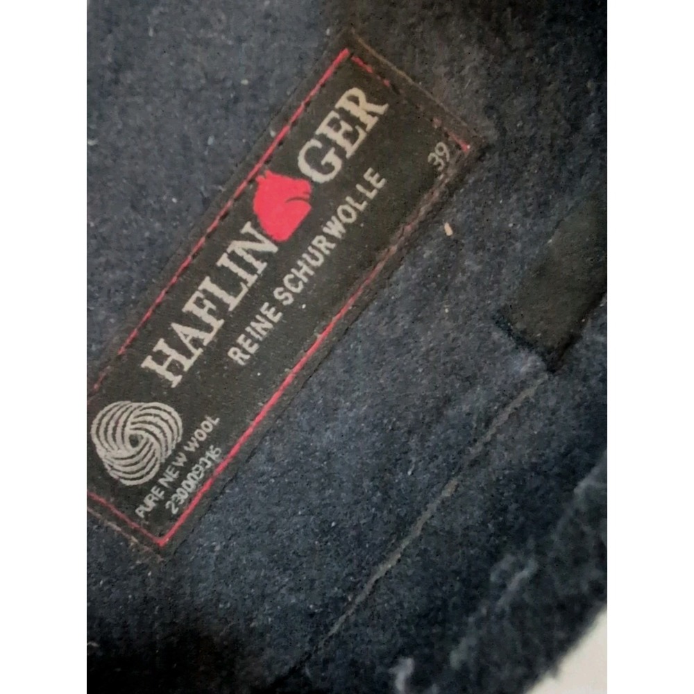 Haflinger Grizzly Cuoricino Mules Clogs Wool Felt Hearts Navy Blue 39 (8.5-9) - Picture 6 of 6